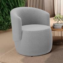 Poltrona Mv Estofados Stella Boucle Cinza Poltrona Mv Estofados Stella Boucle Cinza