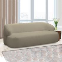 Poltrona Namoradeira 150cm Decorativa Charlote Sala de Estar Pés em Madeira Bouclê Nude G88 - Gran Belo