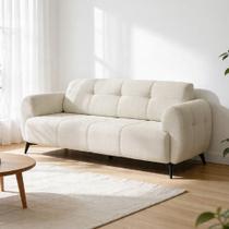 Poltrona Namoradeira 2 Lugares 152cm Pés Industrial Arav K01 Linho Bege - Lyam Decor Poltrona Namoradeira 2 Lugares 152cm Pés Industrial Arav K01 Linho Bege - Lyam Decor