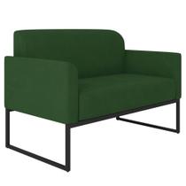 Poltrona Namoradeira 2 Lugares Base Industrial Preta Maressa S23 Suede Verde - Ibiza Poltrona Namoradeira 2 Lugares Base Industrial Preta Maressa S23 Suede Verde - Ibiza