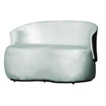 Poltrona Namoradeira 2 Lugares Orgânica Design Beatriz Composê Veludo em material sintético Preto - Estopar