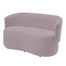 Poltrona Namoradeira Aisha 02 Lugares Orgânica Veludo Rosê - Abmaza Poltrona Namoradeira Aisha 02 Lugares Orgânica Veludo Rosê - Abmaza
