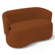 Poltrona Namoradeira Aisha Orgânica 2 Lugares Veludo Terracota Abmaza Poltrona Namoradeira Aisha Orgânica 2 Lugares Veludo Terracota Abmaza