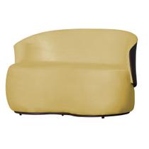 Poltrona Namoradeira Beatriz 2 Lugares Tecido Suede Com Composê em material sintético Marrom