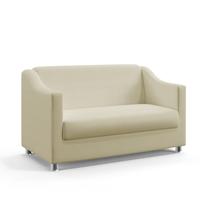 Poltrona Namoradeira Decorativa Estofada Para Sala De Estar Alya Sued Bege Aradecor