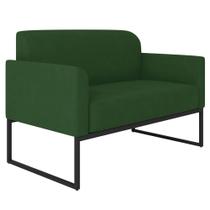 Poltrona Namoradeira Decorativa Isabella Base Industrial Suede Verde/Preto G19 - Gran Belo Poltrona Namoradeira Decorativa Isabella Base Industrial Suede Verde/Preto G19 - Gran Belo