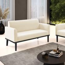 Poltrona Namoradeira Decorativa Isabella Pés Fixo em Madeira Preto Veludo Bege G19 - Gran Belo Poltrona Namoradeira Decorativa Isabella Pés Fixo em Madeira Preto Veludo Bege G19 - Gran Belo