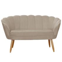 Poltrona Namoradeira Decorativa Pétala belo tok - Suede
