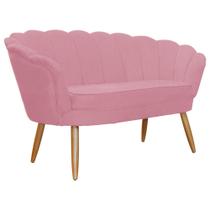 Poltrona Namoradeira Decorativa Pétala belo tok - Suede Rose