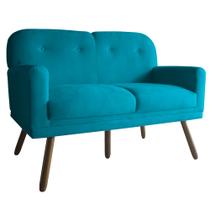 Poltrona Namoradeira Decorativa Sofá Confort Azul Turquesa