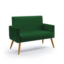 Poltrona Namoradeira Nina Com Rodapé Suede Verde Aradecor