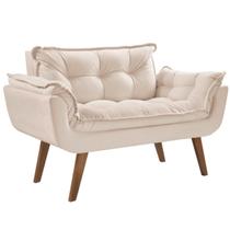 Poltrona Namoradeira Opalla 2 Lugares Suede DSalla Poltrona Namoradeira Opalla 2 Lugares Suede DSalla