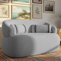 Poltrona Namoradeira Orgânica Chloe Boucle Decorativa com Almofada Plumante Poltrona Namoradeira Orgânica Chloe Boucle Decorativa com Almofada Plumante