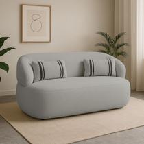 Poltrona Namoradeira Orgânica Chloe Boucle Decorativa com Almofada Plumante Poltrona Namoradeira Orgânica Chloe Boucle Decorativa com Almofada Plumante