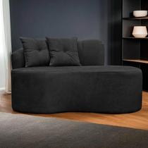 Poltrona Namoradeira Orgânica Plaza 1,45m Redondo Bouclê Preto Poltrona Namoradeira Orgânica Plaza 1,45m Redondo Bouclê Preto