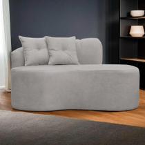 Poltrona Namoradeira Orgânica Plaza 1,80m Redondo Bouclê Cinza