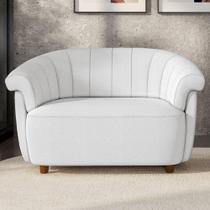 Poltrona Namoradeira Para Sala Living Orgânica Perseu M03 Bouclê Cru - Lyam Decor Poltrona Namoradeira Para Sala Living Orgânica Perseu M03 Bouclê Cru - Lyam Decor