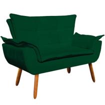 Poltrona Namoradeira Pés Palito Charger Suede Verde G19 - Gran Belo Poltrona Namoradeira Pés Palito Charger Suede Verde G19 - Gran Belo