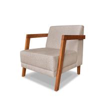 Poltrona Nice Linho Rustico Areia - Lucadi Home