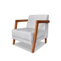 Poltrona Nice Linho Rustico Grigio - Lucadi Home Poltrona Nice Linho Rustico Grigio - Lucadi Home