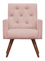 poltrona nina capitone material sintético rosa bebe