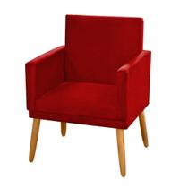 Poltrona Nina Decorativa Sala Estar Luxo Suede Marsala