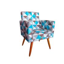 Poltrona Nina Estampa Triangulo Azul Poltrona Nina Estampa Triangulo Azul