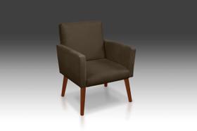 Poltrona Nina Suede Marrom -Modena Decor