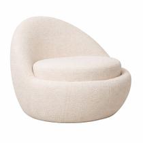 Poltrona Noah Bouclé Off White - Sallar Home Poltrona Noah Bouclé Off White - Sallar Home