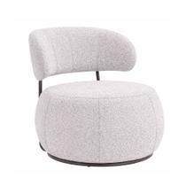 Poltrona Nuvem Bouclé Cinza - Sallar Home Poltrona Nuvem Bouclé Cinza - Sallar Home