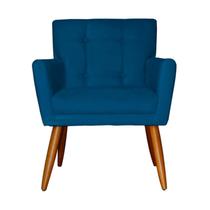 Poltrona Onix Para Sala Pés Palito Suede