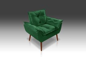 Poltrona Opala Com Fibra Siliconada Suede verde-Pandora Decor Poltrona Opala Com Fibra Siliconada Suede verde-Pandora Decor