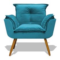 Poltrona Opala Decoração Sala Jantar Suede Azul Turquesa Poltrona Opala Decoração Sala Jantar Suede Azul Turquesa