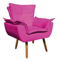 Poltrona Opala Decorativa King Lar - Suede Pink