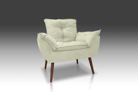 Poltrona Opala Suede Bege - CASA DA POLTRONA