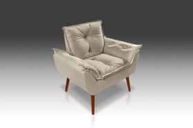 Poltrona Opala Suede Bege LM Decor