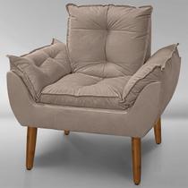 Poltrona Opala Suede Capuccino-Pandora Decor Poltrona Opala Suede Capuccino-Pandora Decor