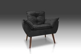Poltrona Opala Suede Preto - CASA DA POLTRONA Poltrona Opala Suede Preto - CASA DA POLTRONA