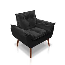 Poltrona Opala Suede Preto CASA DA POLTRONA Poltrona Opala Suede Preto CASA DA POLTRONA