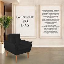 Poltrona Opala Suede Preto LM Decor
