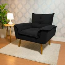 Poltrona opala suede preto