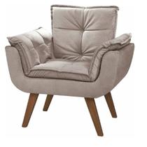 Poltrona Opalla Cadeira Decorativa Suede Cappuccino para Escritório Sala de Estar Recepção Poltrona Opalla Cadeira Decorativa Suede Cappuccino para Escritório Sala de Estar Recepção