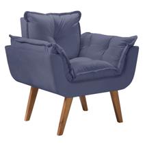 Poltrona Opalla Pé Palito Suede D Salla1 Lugar