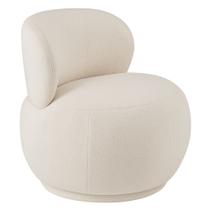 Poltrona Orgânica Aisha Base Fixa Bouclé Off White - Nexta Casa