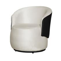 Poltrona Orgânica Beatriz Tecido Veludo Mesclado em material sintético Preto - Estopar