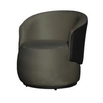 Poltrona Orgânica Beatriz Tecido Veludo Mesclado em material sintético Preto - Estopar