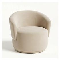 Poltrona Orgânica Consultório Design Moderno Veludo Bege Online Confort