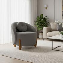 Poltrona Orgânica Curva Amsterdã Boucle Cinza - Montanari's Decor