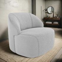 Poltrona Organica Decorativa Eloa Boucle Prata - Londrilar