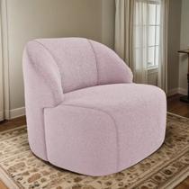 Poltrona Organica Decorativa Eloa Boucle Rose